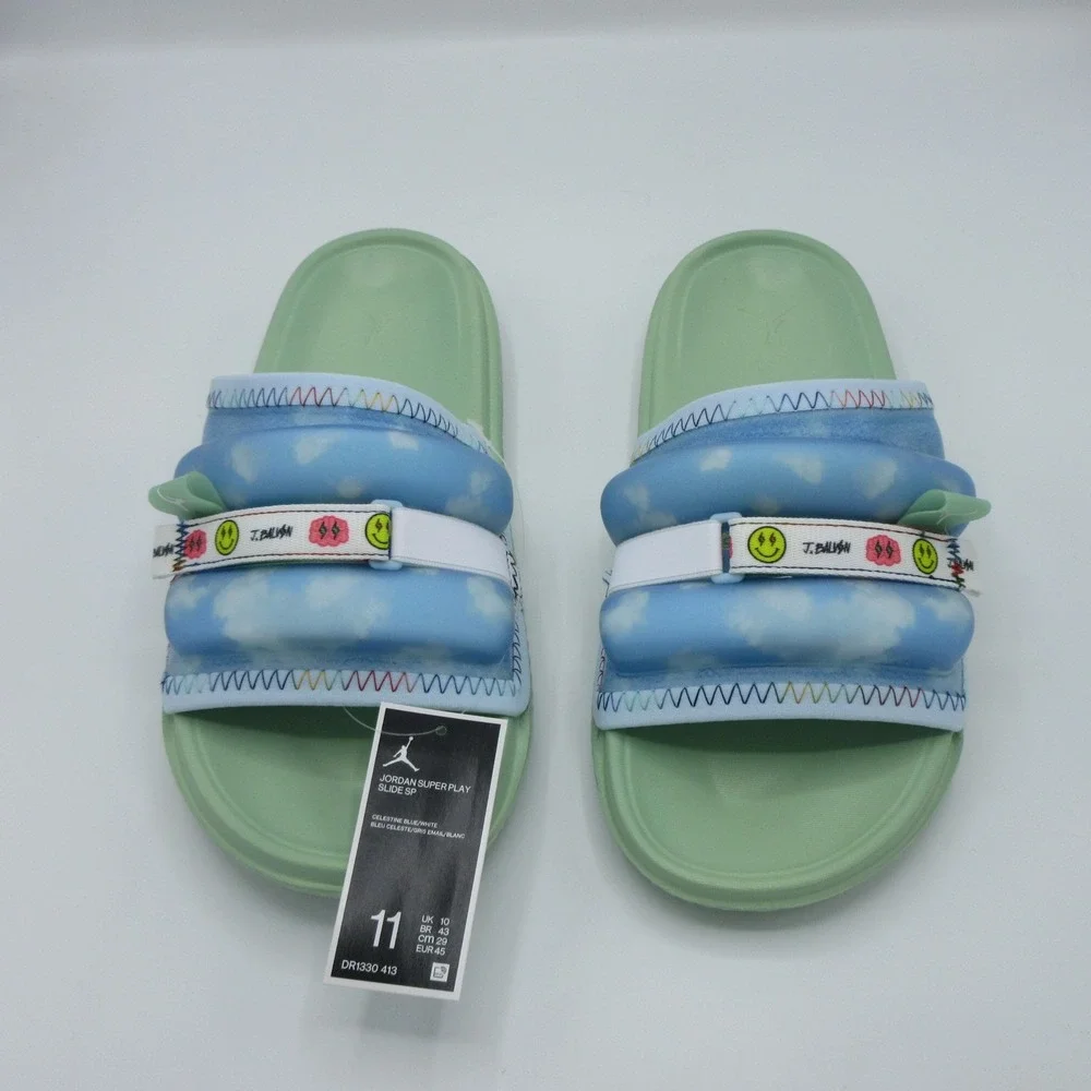Jordan Men Size 11 Super Play Slide SP J Balvin Celestine Blue Green DR1330 413